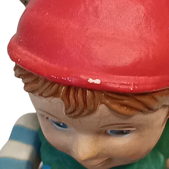 VTG Elf & Toy Workbench Hammers Toy Christmas Figurine Music Box Enesco - Works - Picture 10 of 12